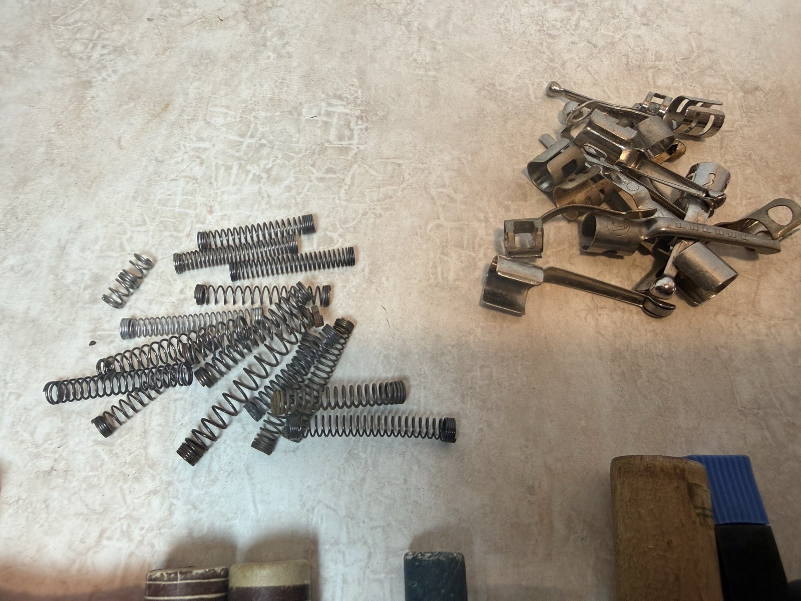 Assorted Lot of Lead & Erasers & Springs & Clips for Vintage Pens Pencils