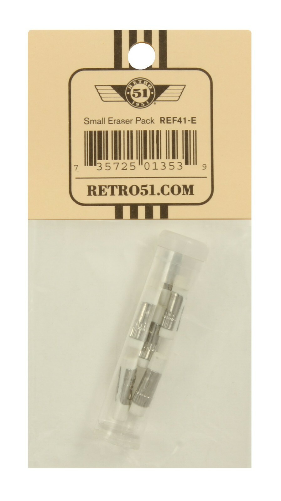 Retro 51 Hex-O-Matic Pencil Eraser Refill Pack of Six