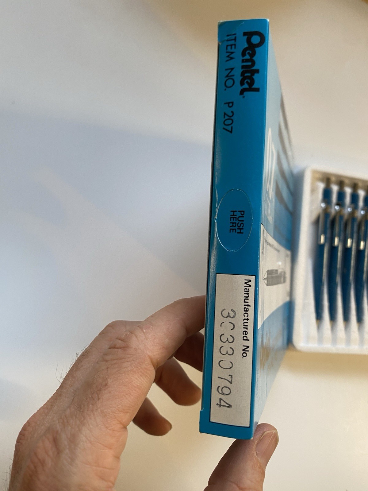 NOS Vintage Pentel Automatic Pencils 10-Pack P207 Blue