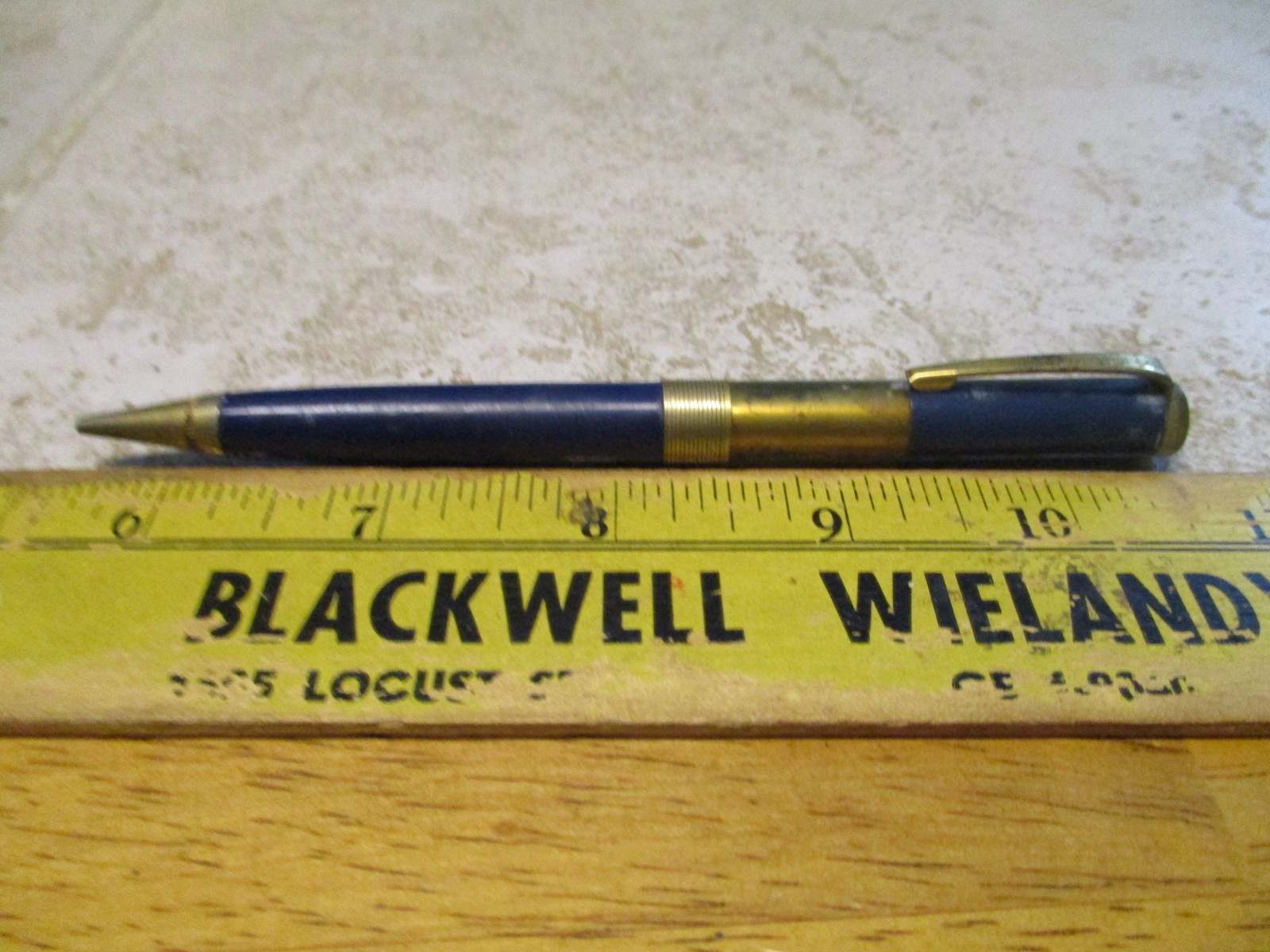 VTG Religious Mechanic Pencil Blue Everlast Floaty Floating Pen Virgin Mary M37