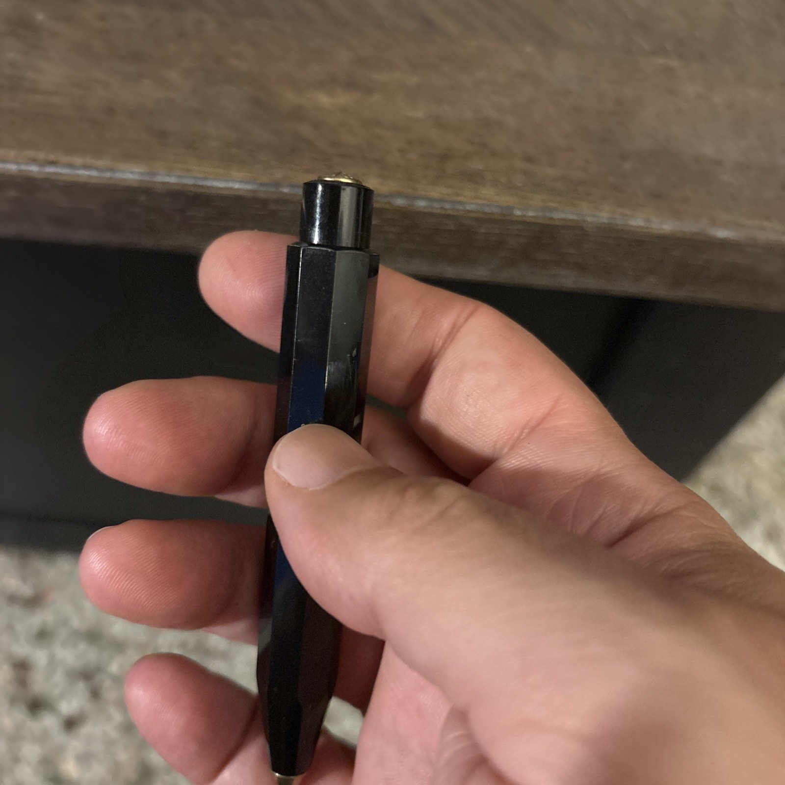 Kaweco Mechanical Pencil Skyline Plastic Barrel, Sport Black With Gold Trim