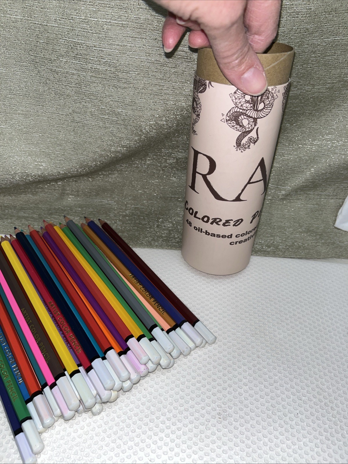 48 Count Colored Pencils Set, Oil Art for Adult Raja