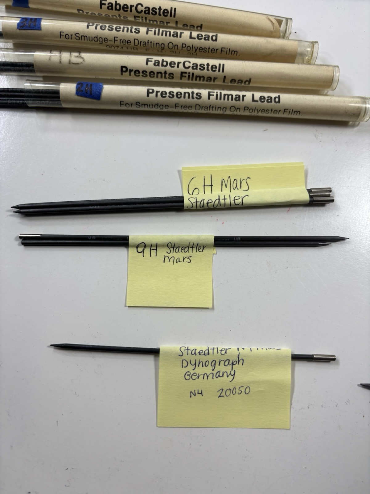 Staedtler Mars Lumograph Castell Drafting Drawing Pencil Leads 2H 3H 4H HB