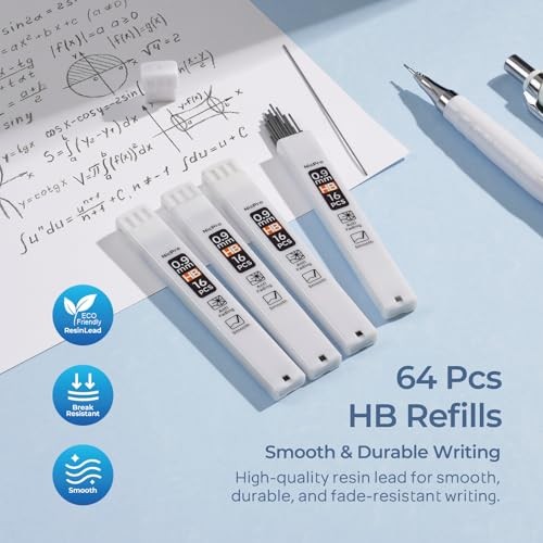 Cute Mechanical Pencil Set, 4PCS Pastel Drafting Pencils | 4 Tube HB 0.9mm