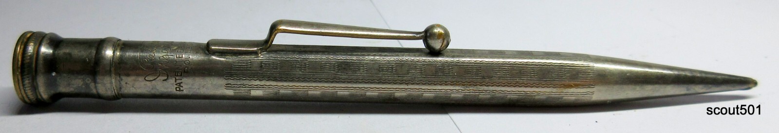 Antique Art Deco Redipoint Ingersoll Rolled Silver Mechanical Pencil 1.18 MM Lea