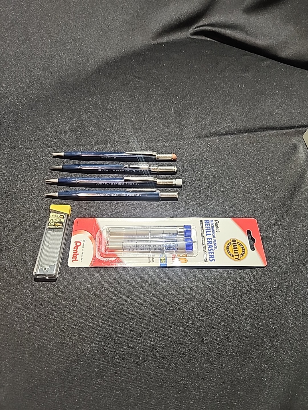 General Telephone Co Mechanical Pencils Set Of 4 With Extra Lead And Eraser…