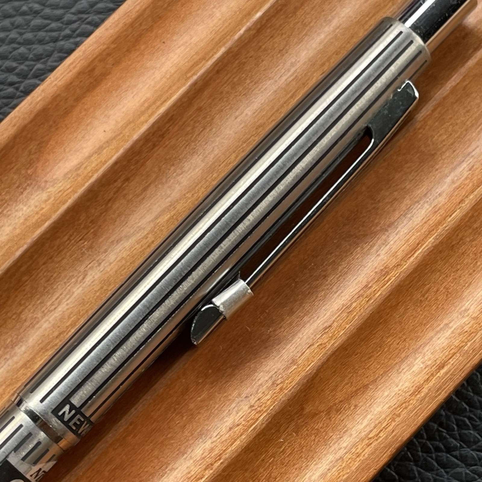 Newman Mechanical Pencil Etched Stainless Steel Barrel 0.5 mm #2 Made in Japan