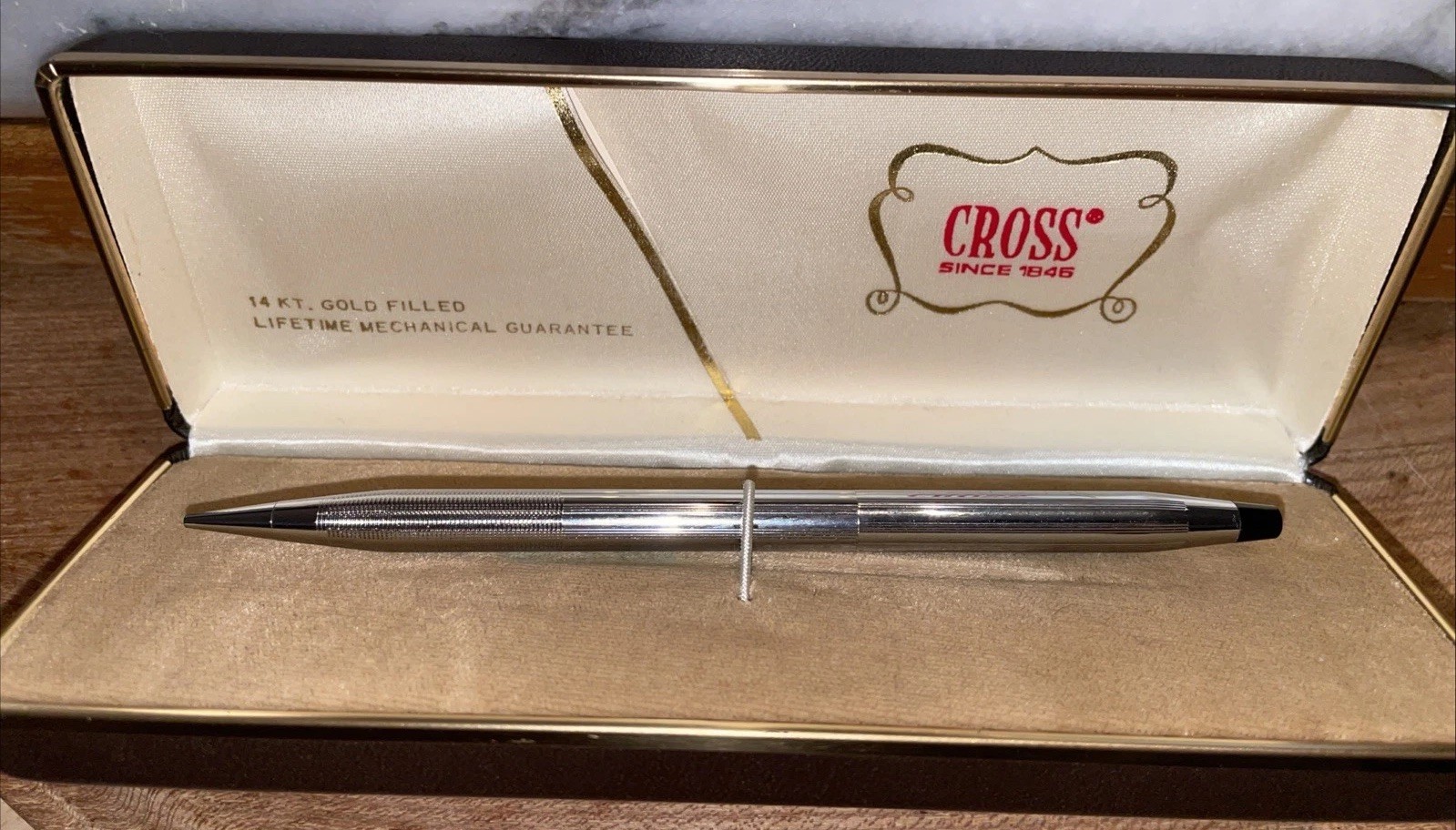 Vintage 1970’s CROSS Chrome 2-3/4 Thin Lead Mechanical Pencil, Works Hard Eraser