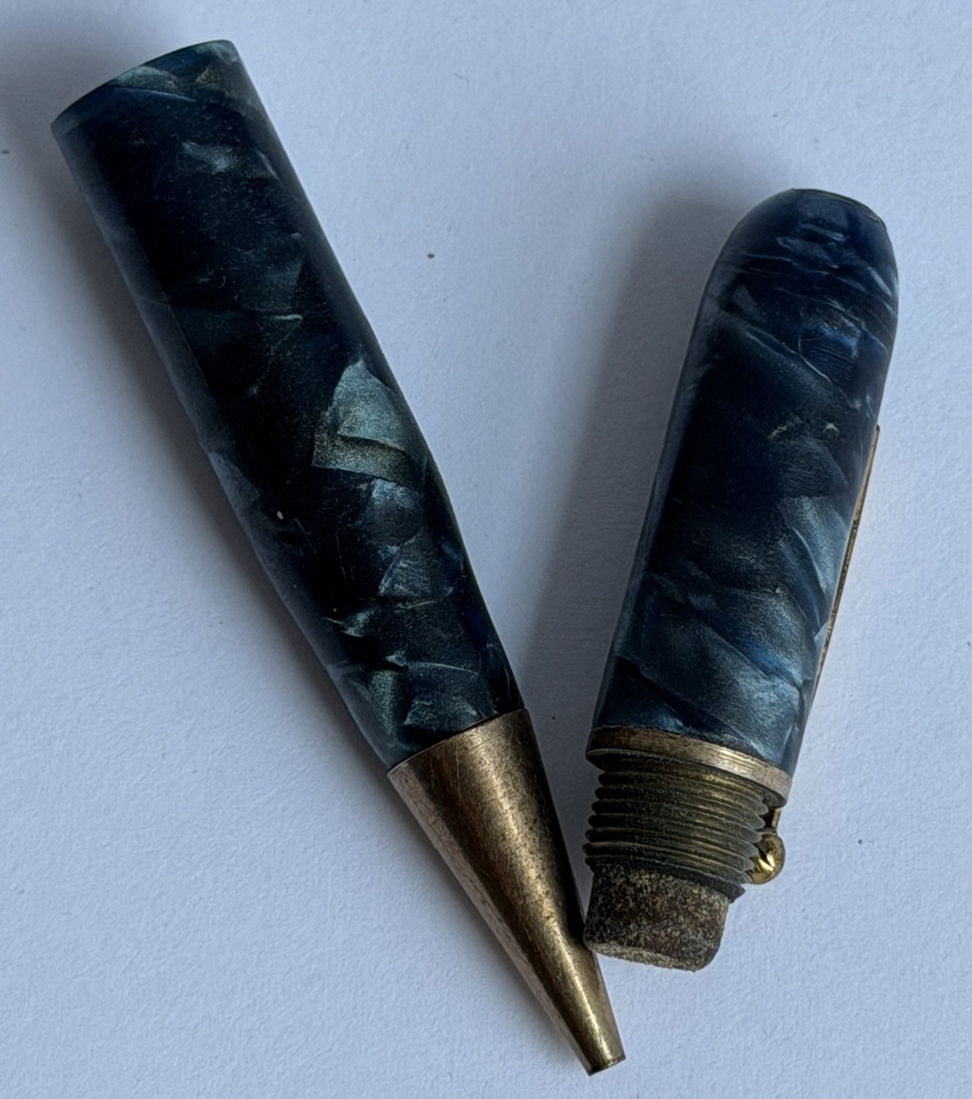 ATQ VTG 1920’s Sheaffer’s Lifetime Gold Filled Marbled Green Mechanical Pencil