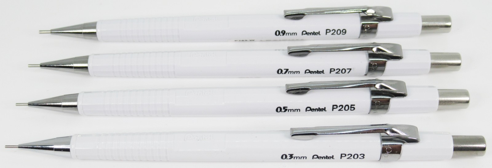 Pentel P200 Collection Colors – White, Set of 4 (Brazil)
