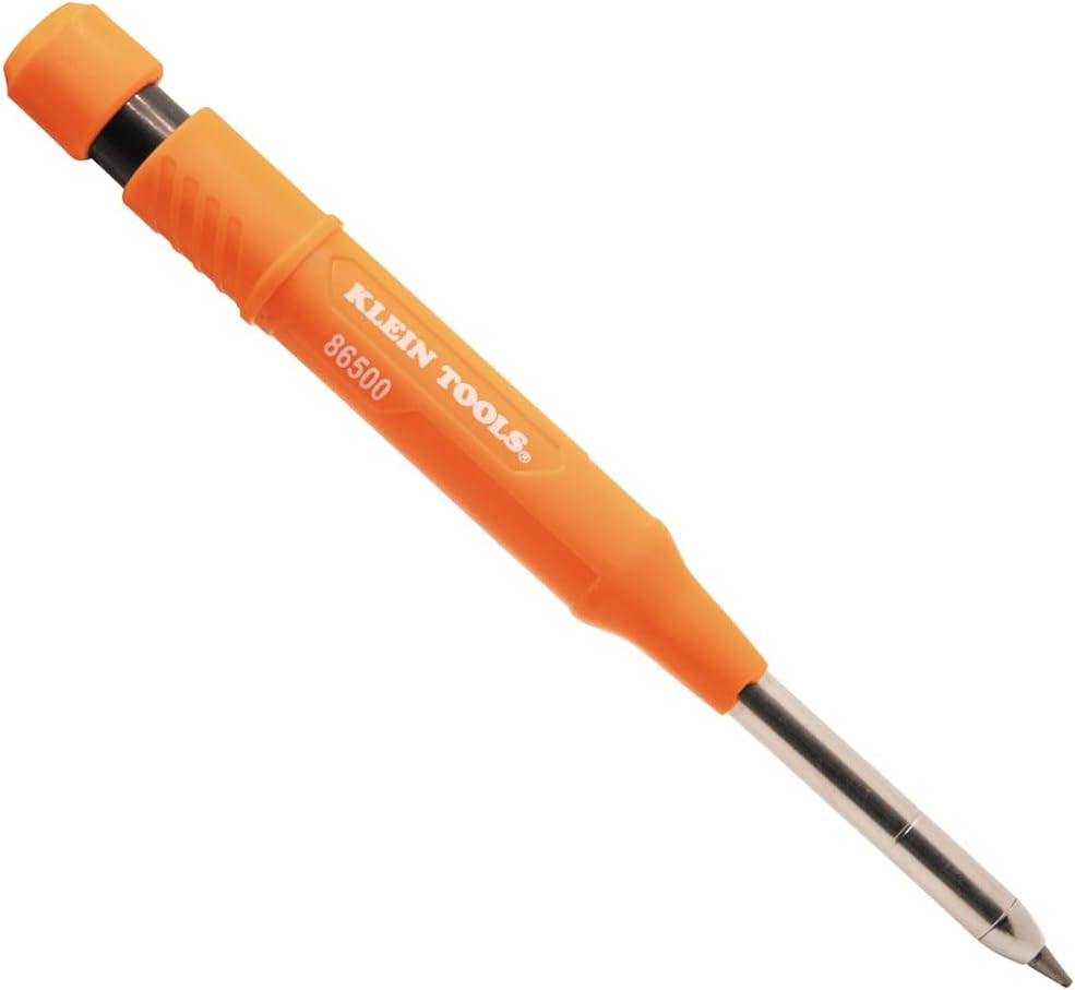 86501 Skribes 2.8 Mm Mechanical Carpenter Pencil with Built-In Sharpener, 4 Refi