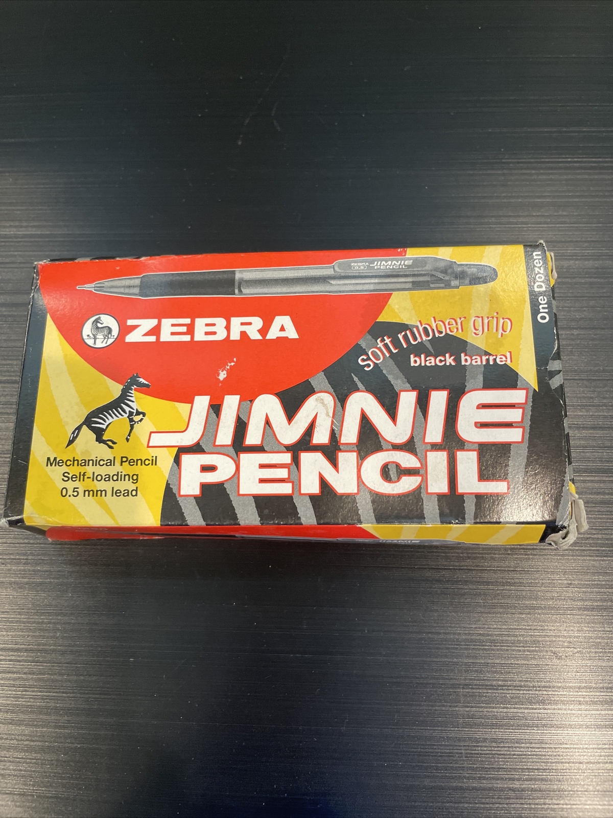 zebra Black Mechanical Pencils self loading 0.5mm lead, one dozen