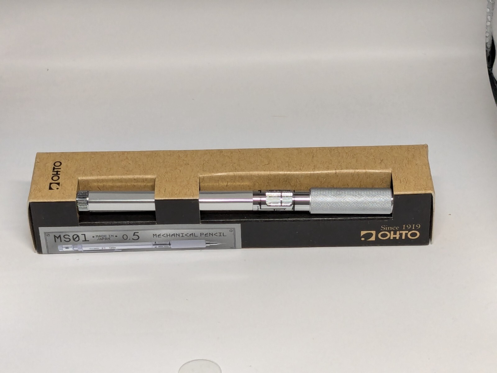 OHTO Aluminum Knurled Grip Mechanical Pencil MS01 0.5mm Made in Japan 121
