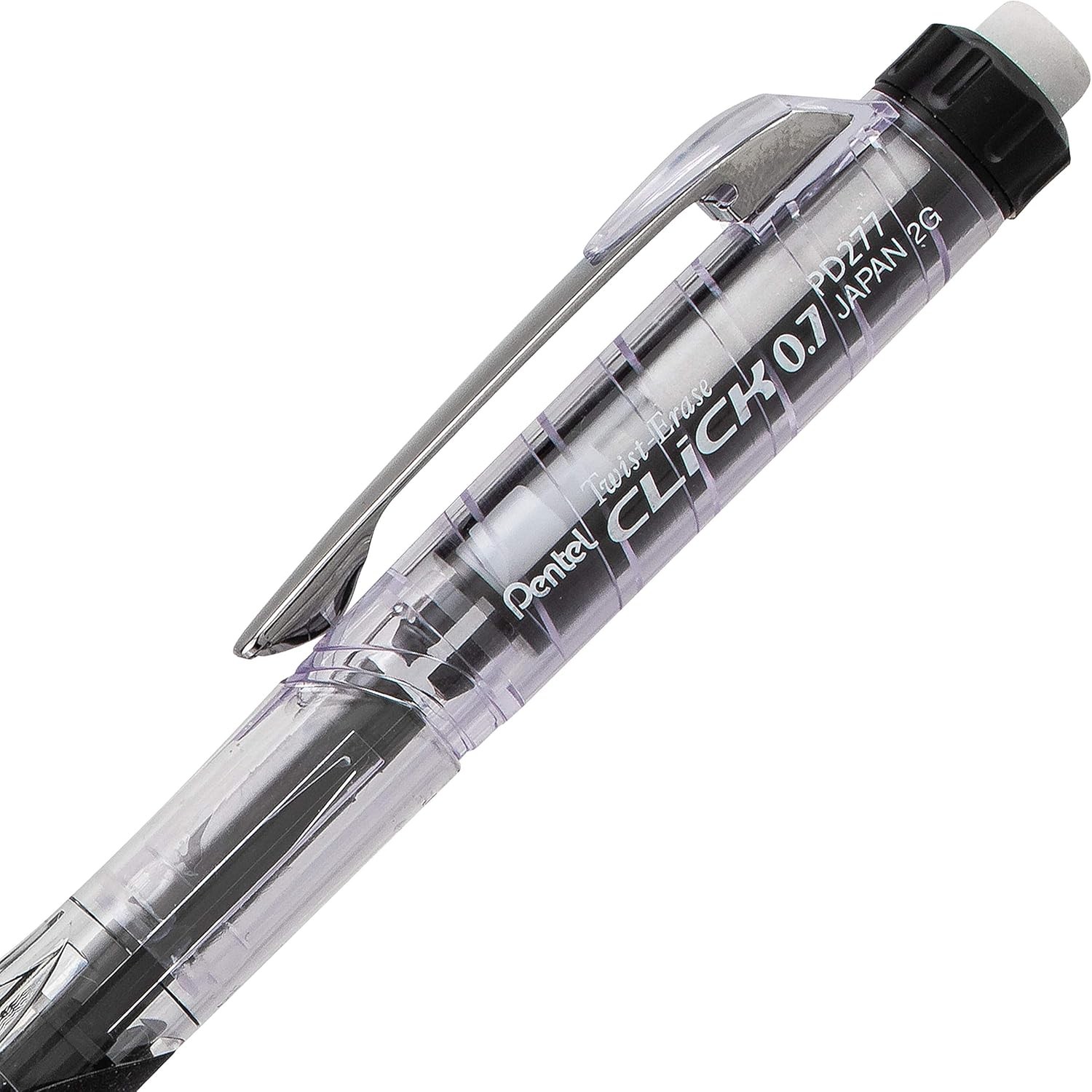 Pentel Twist-Erase Click Mechanical Pencil (0.7mm), Pack of 6 Pencils with 2 Pac