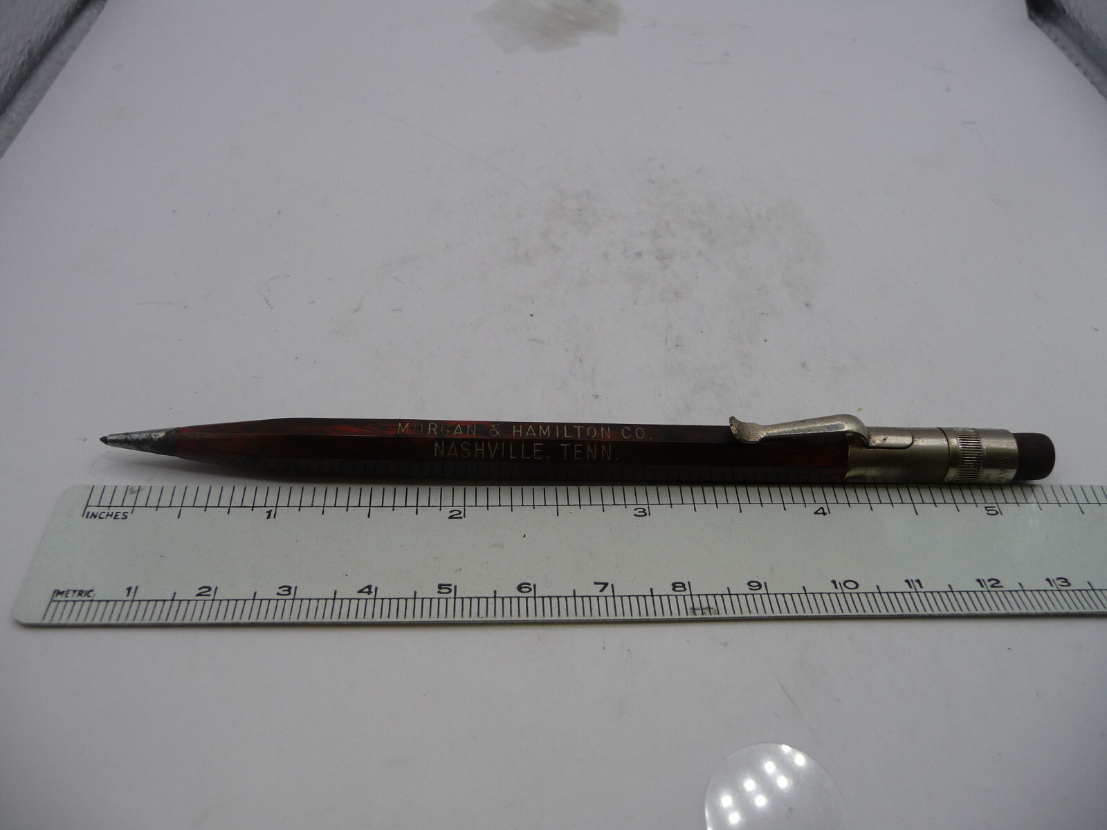 Wahl-Eversharp Vintage Woodgrain l.l mm Pencil–working—–chrome trim