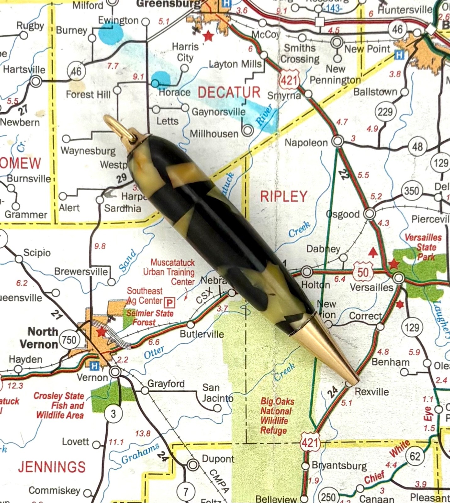Vintage Sheaffer Balance Golf 1920s Pearl and Black Celluloid Pencil – uncommon