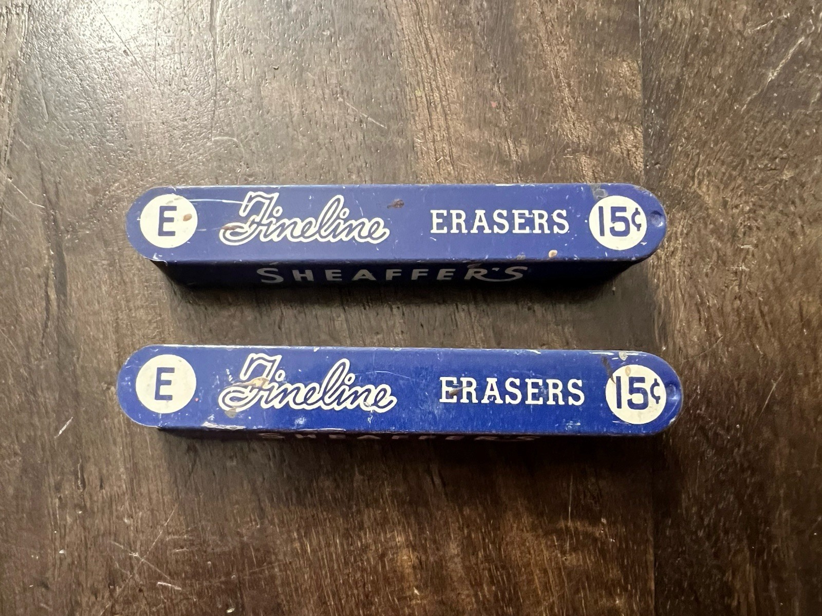 Vintage Sheaffer Fineline E Mechanical Pencil Erasers in Original Metal Tin USA