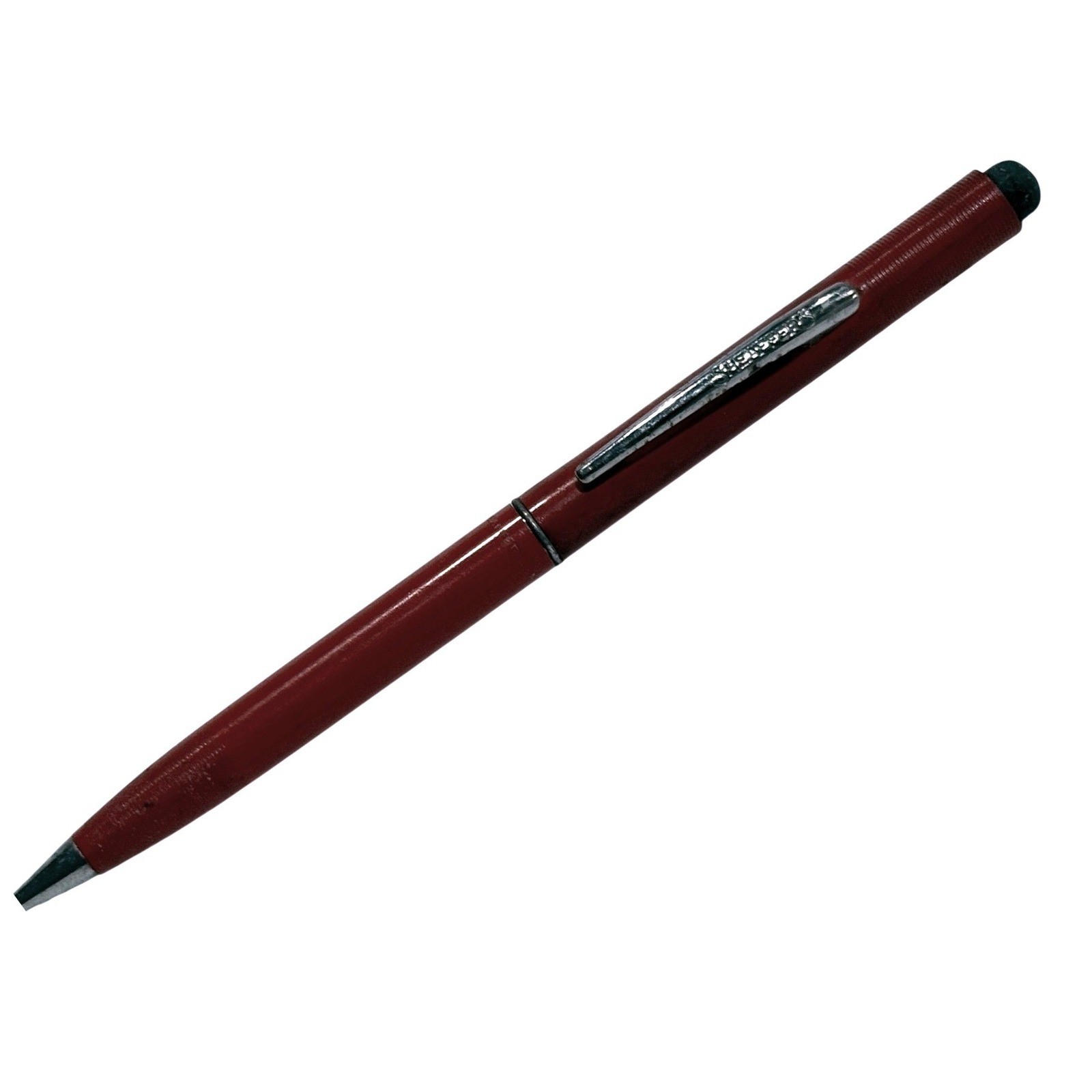 Vintage Sheaffer Mechanical Pencil Red Textured Barrel Chrome Trim MCM USA