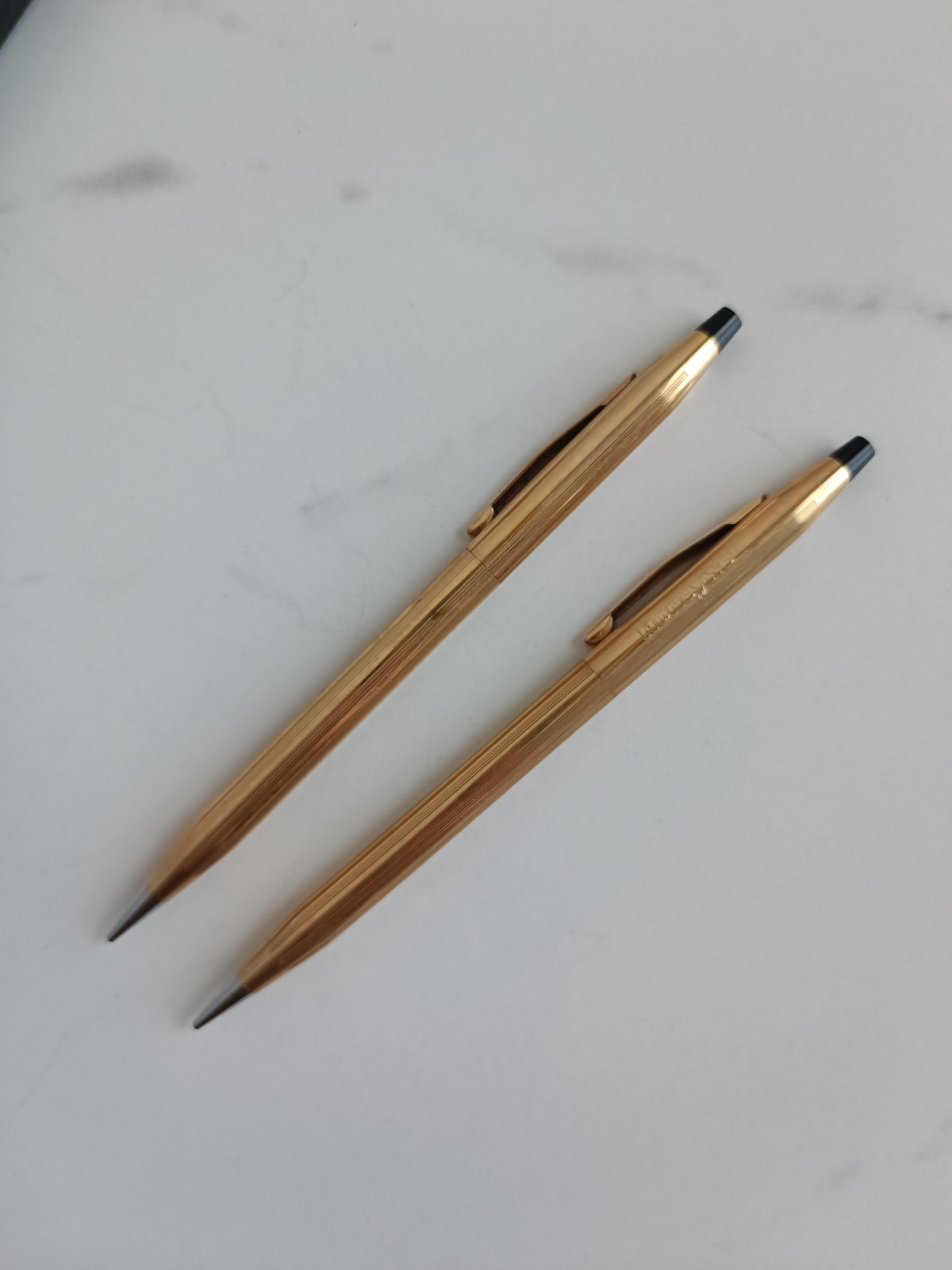 Vintage Cross Classic Century 14K Gold Filled Mechanical 2 Pencil Set