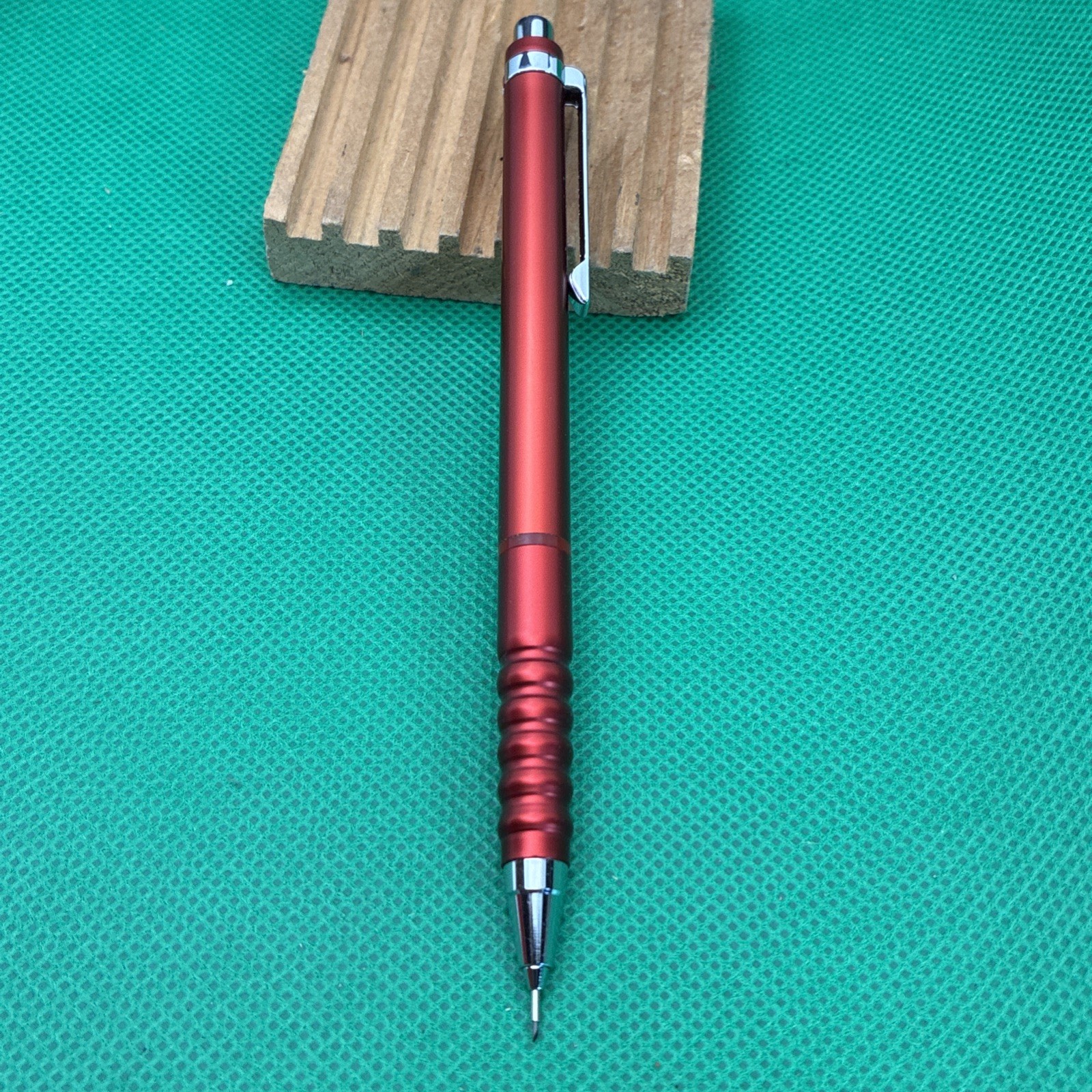 NOS Rotring 400 502 180 Red Metallic Full Metal Double Push mechanical pencil