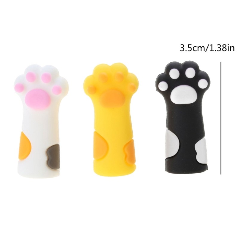 3Pieces Silicone Pencil Tip ProtectorsPencil Covers for Kid Student Class Reward