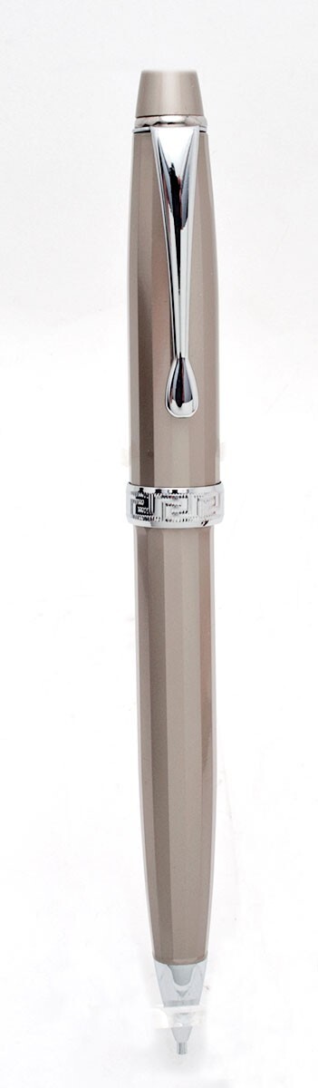 BOMBAY Mechanical Lead / Pencil Pen w/ Key Ring / polished chrome & matt finish