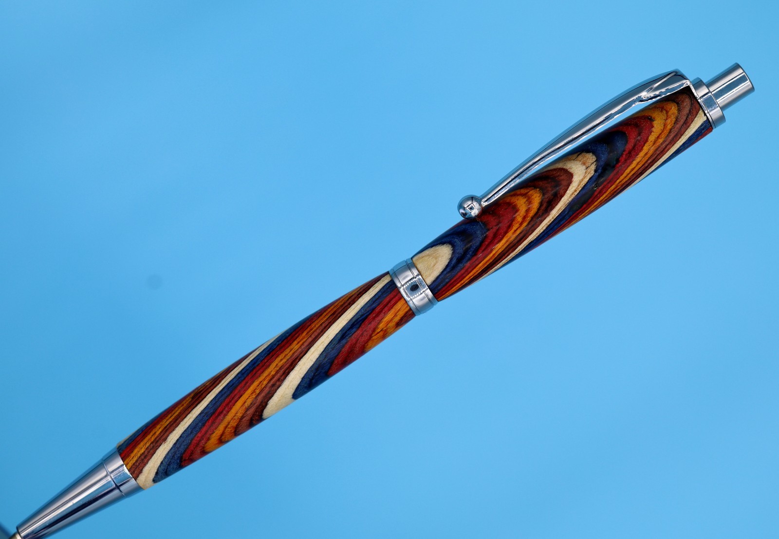 Luxury ColorGrain Wood Mechanical Pencil Chrome 0.7mm + Extra Lead/Erasers Gift