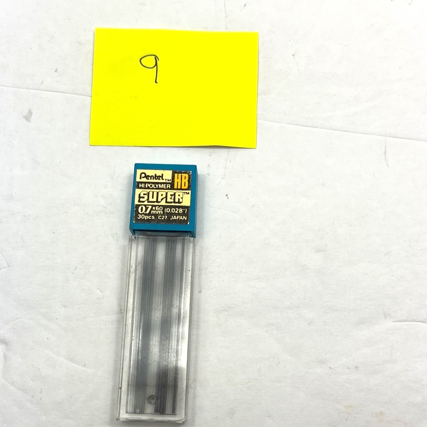 Pentel Hi-Polymer Super HB 0.7mm Mechanical Pencil Lead Refill 9 Pieces S350