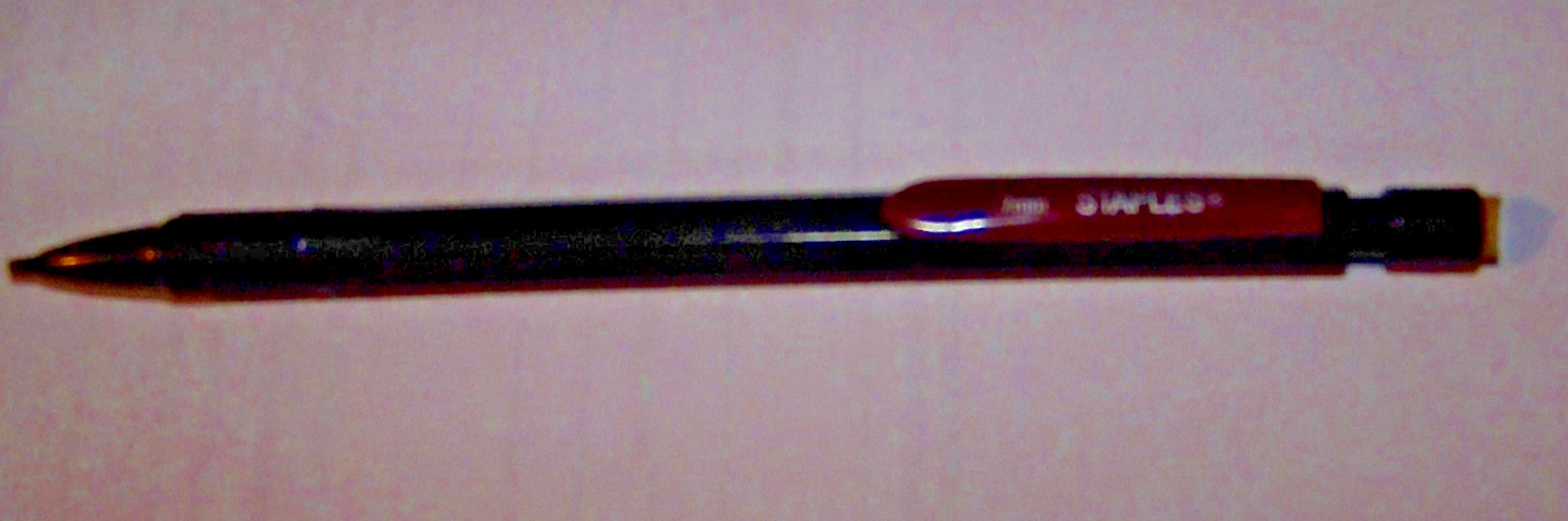 VINTAGE!! USED!! GOLD TONE FANCY FAUX DIAMOND MECHANICAL PENCIL & LIGHT PEN