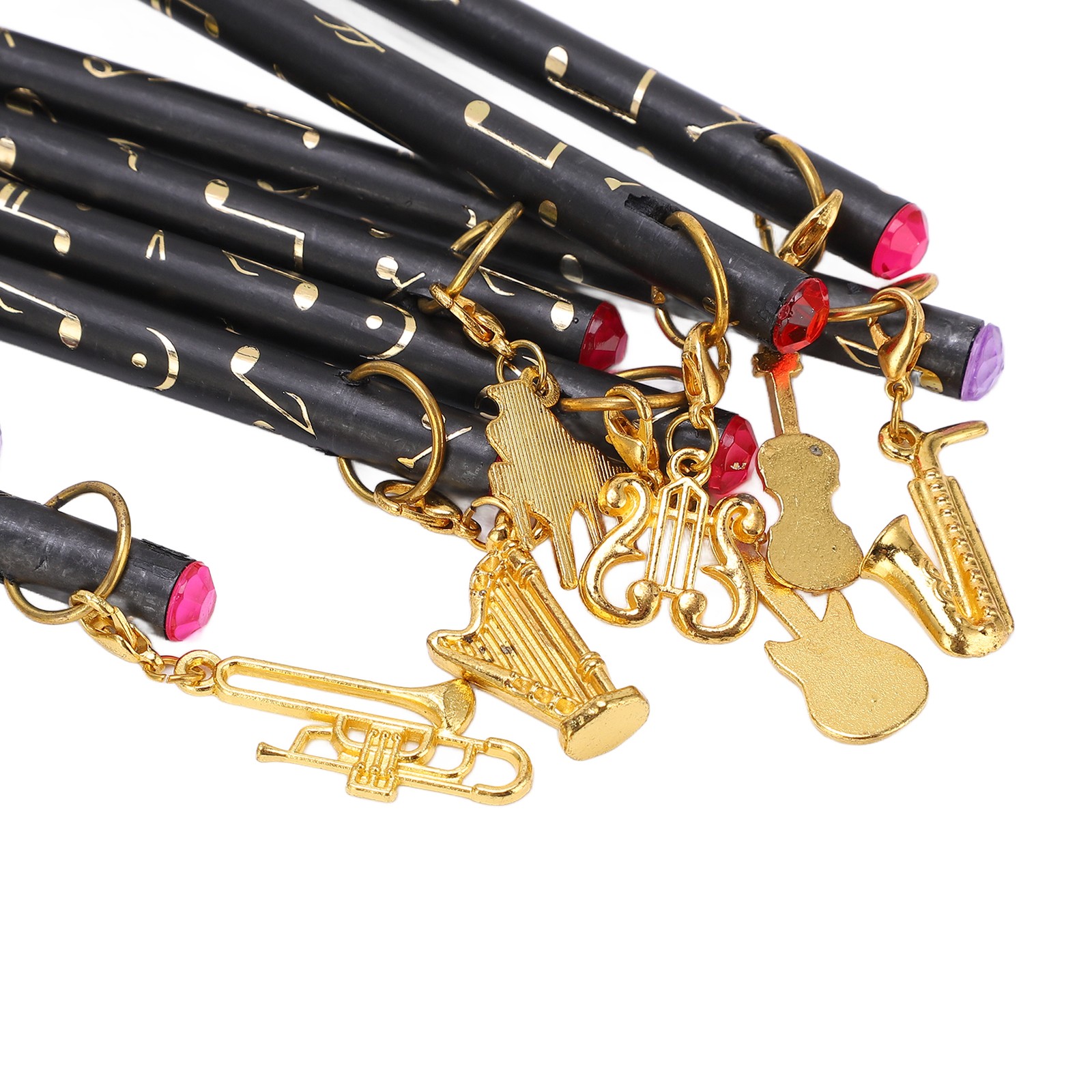 8Pcs Music Pencil Musical Note Stationery Set Kit With Pendant For Painting