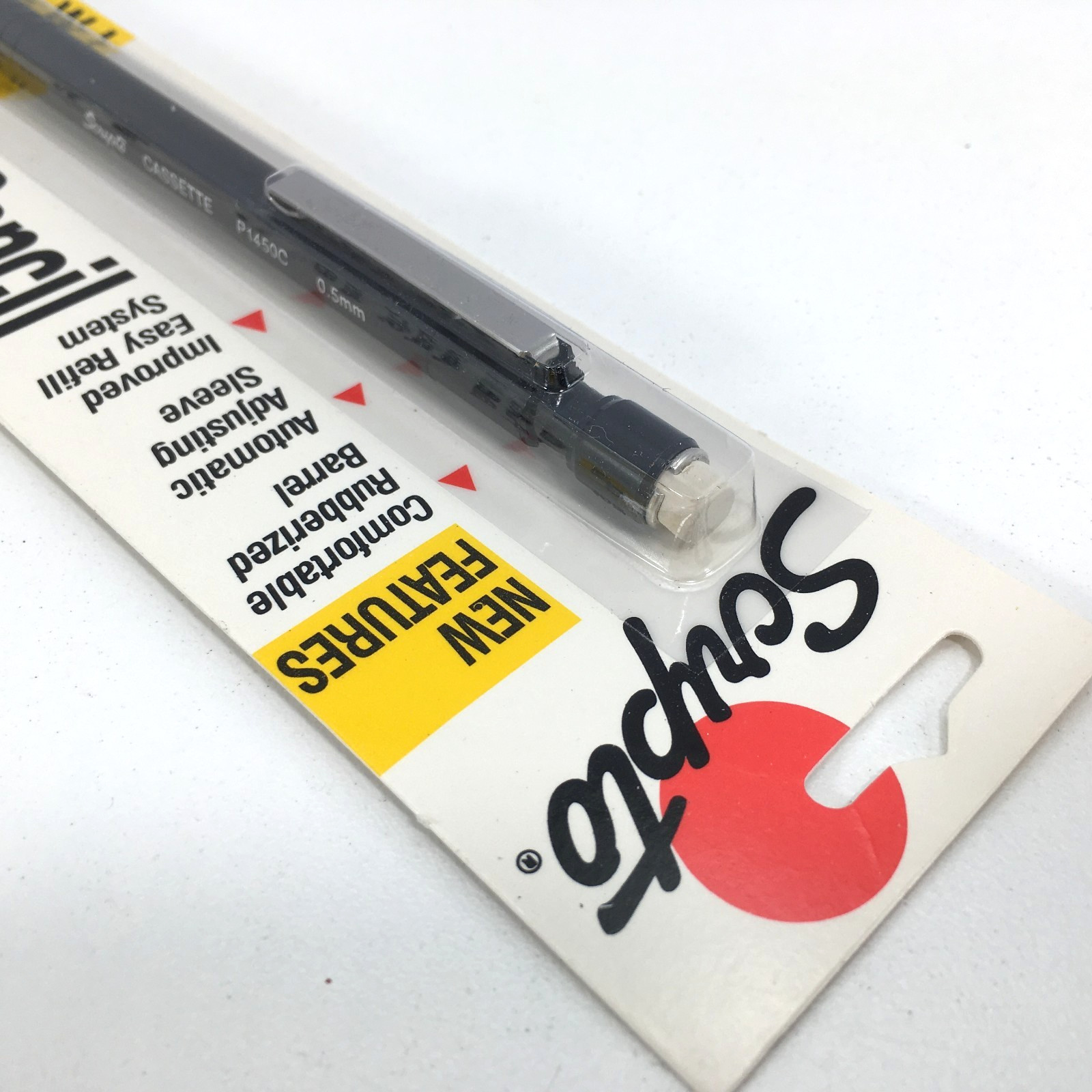 (X3) 1990 Scripto Super Cassette Mechanical Pencil P1450C .5mm Lead Black Japan