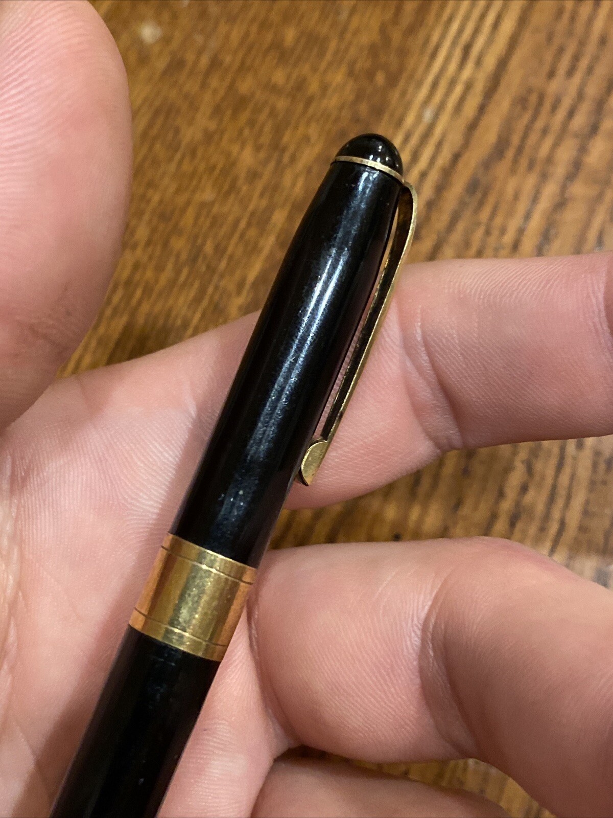 RARE Vintage VENUS Model 047 G Mechanical Twist Pencil Black w Gold Tone Accents