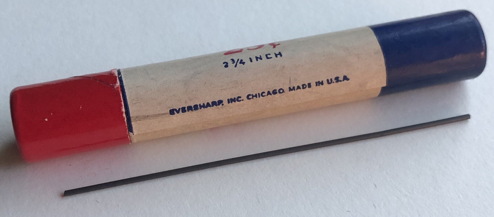 Vintage EVERSHARP VMAIL Mechanical Pencil Lead Soft Black .9mm NOS 36pk WWII USA