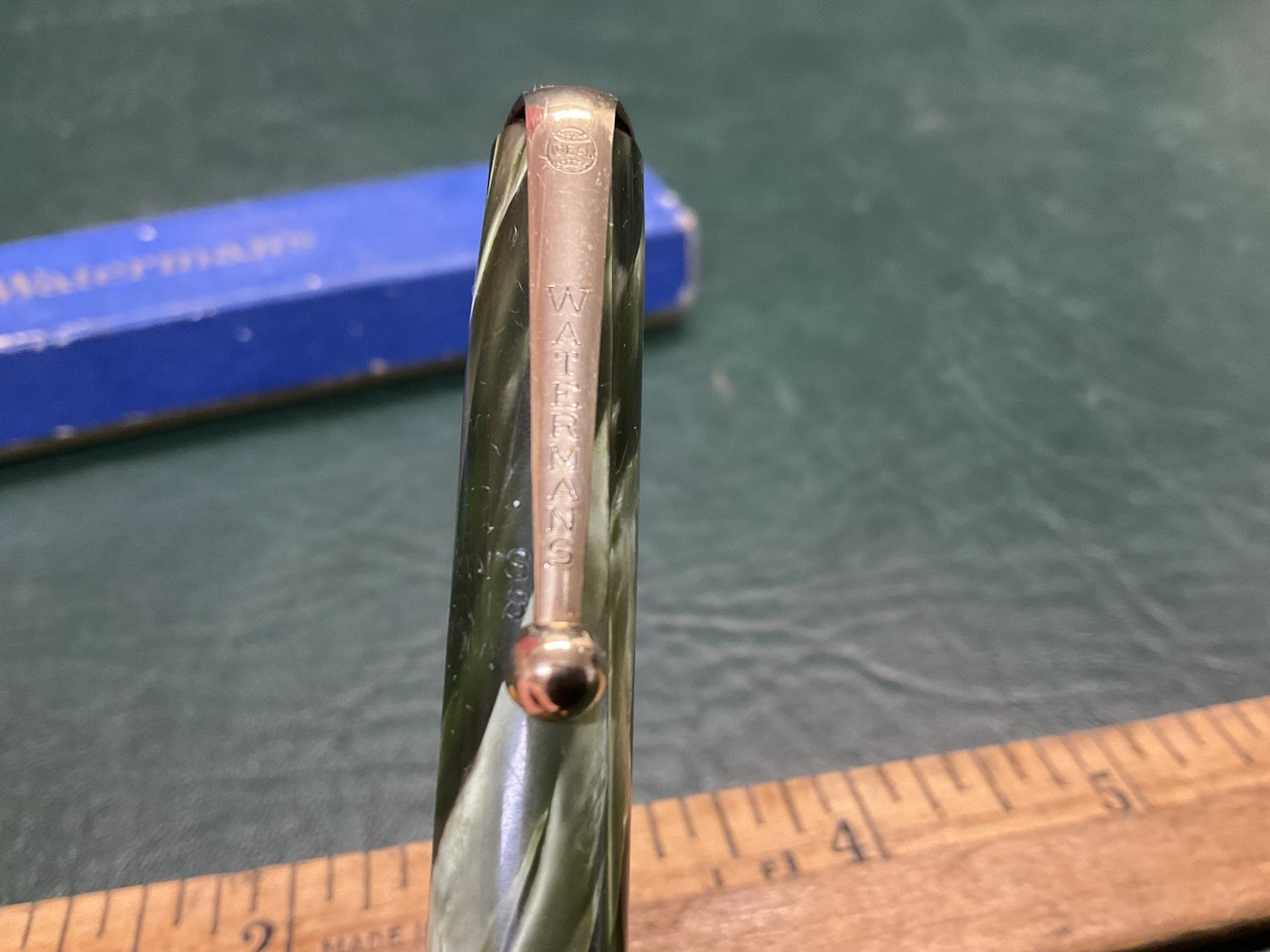 Vintage Waterman’s Mechanical Pencil Green Marble in Box