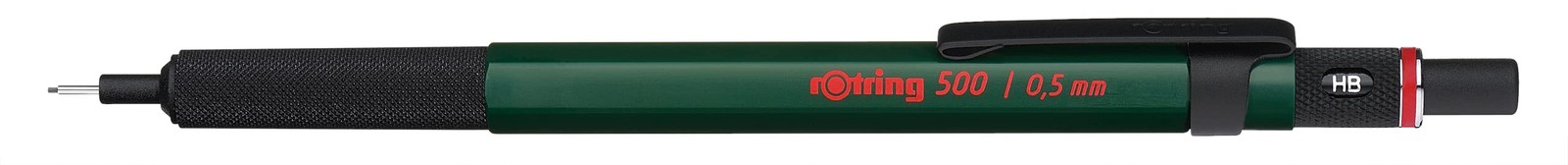 Rotring 500 Green Mechanical Pencil 0.5Mm With Metal Grip For Precision Drawing