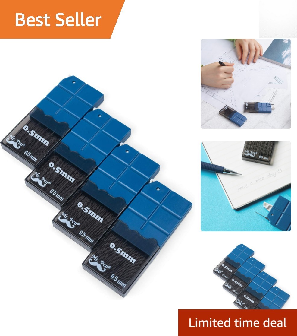 Versatile 0.5 mm Mechanical Pencil Lead Refills – 600 High-Quality HB Leads