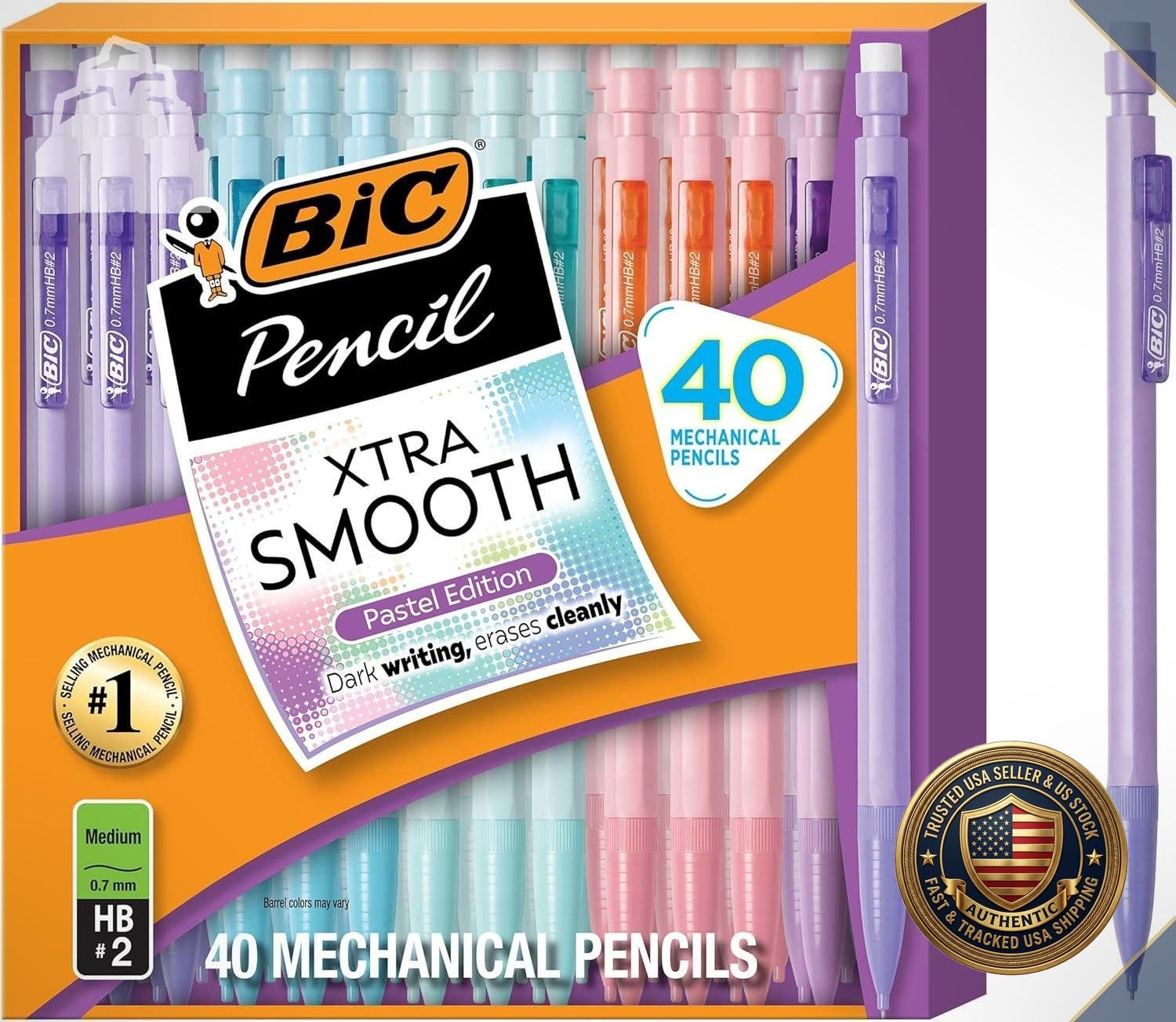 Mechanical Pencils Medium Point 0.7mm Pastel Bulk School Supplies 24