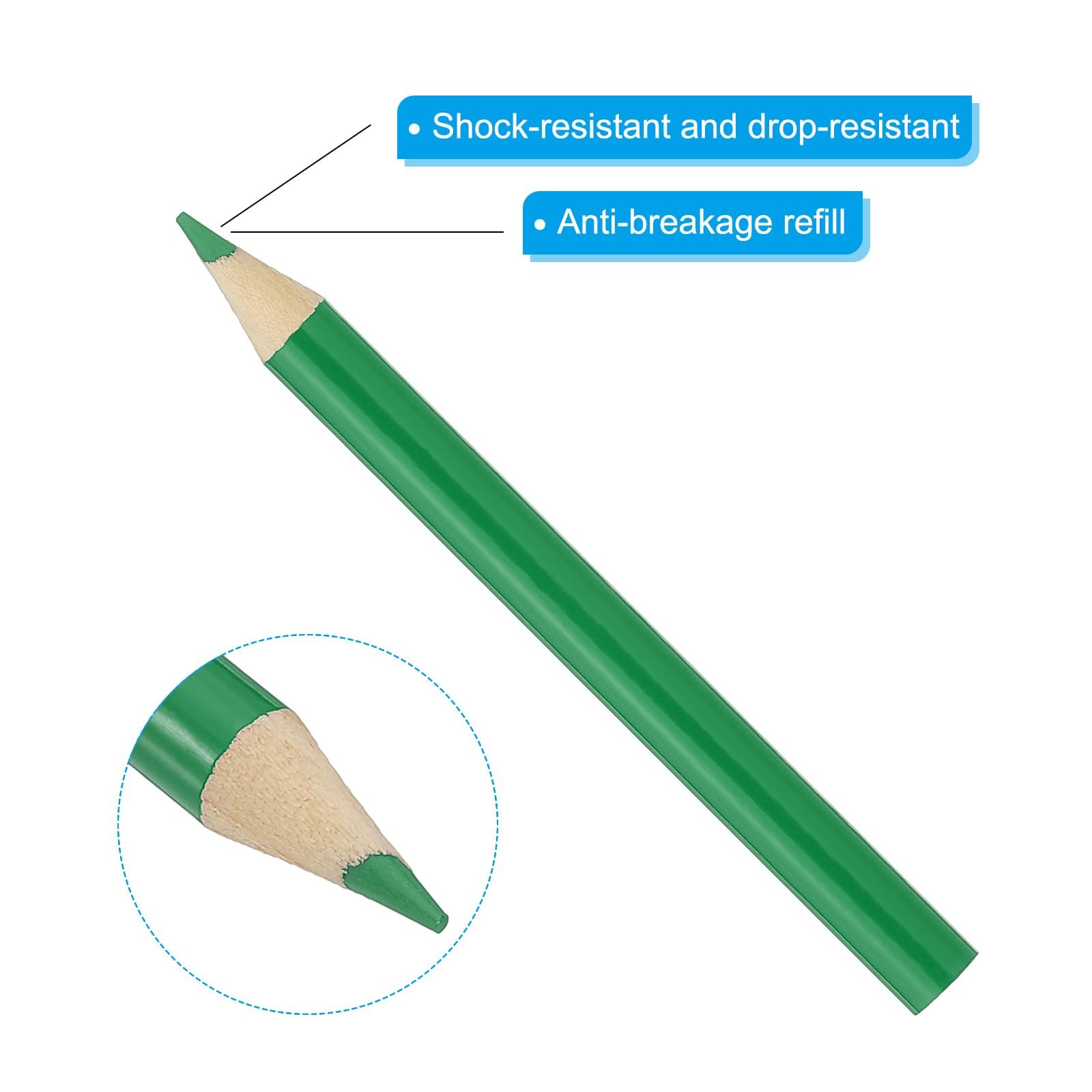 PATIKIL Fruit Green Colored Pencils Set,24 Pcs Oil Color