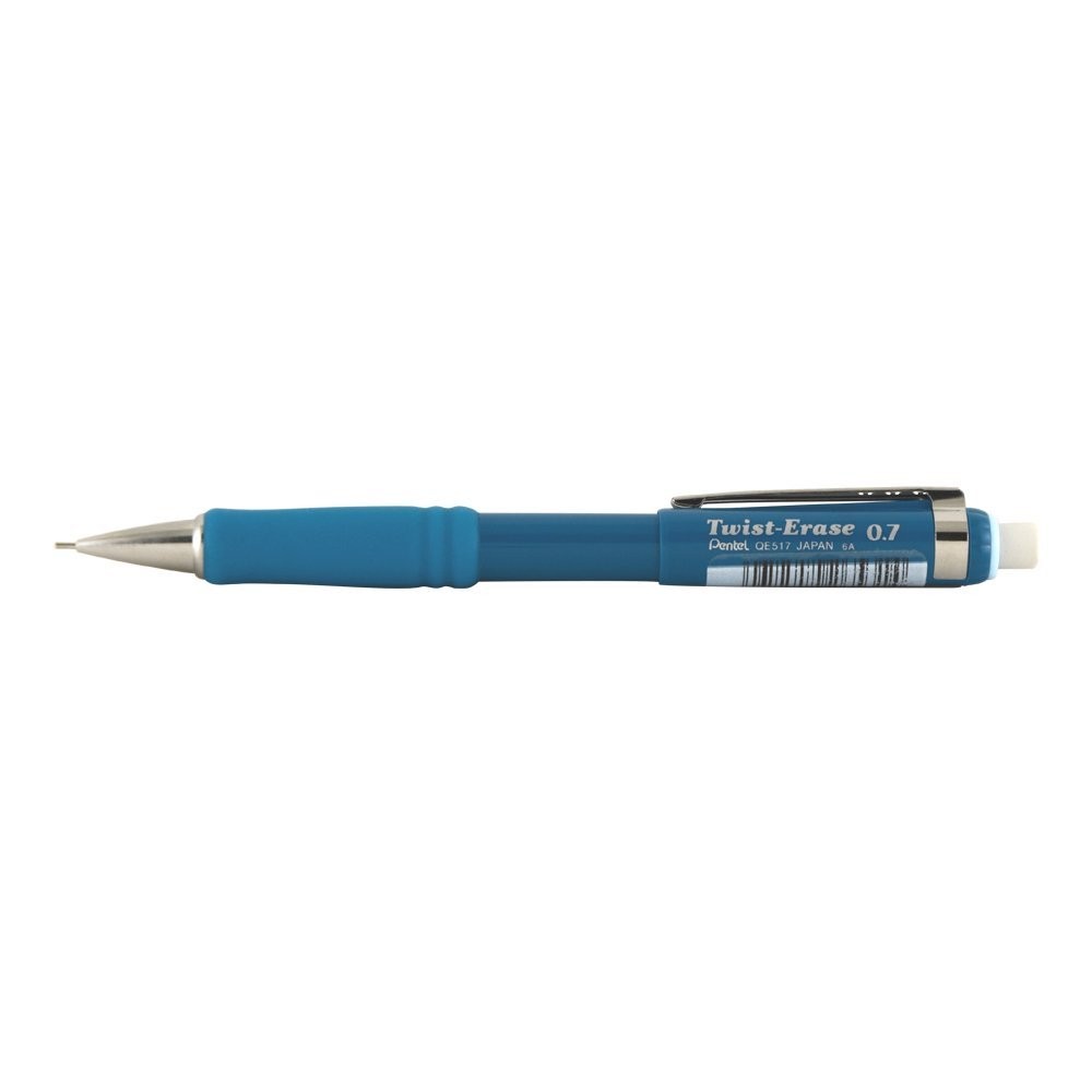 Pentel Twist Erase III Mechanical Pencil 0.7mm Turquoise Barrel 1 Count