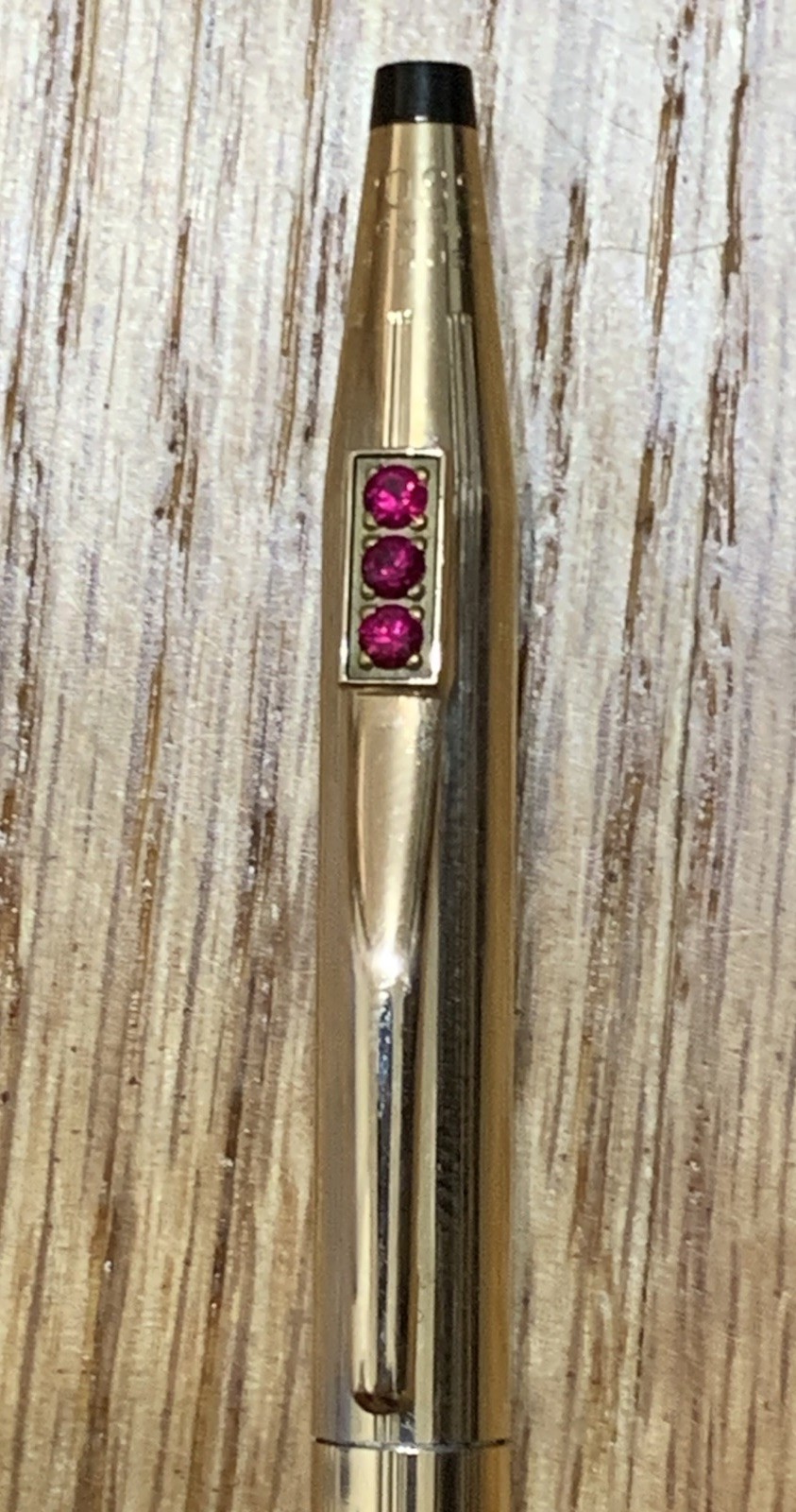 CROSS 3 Ruby 14K Gold Filled Pen With Cloth Sleeve, Case All Original