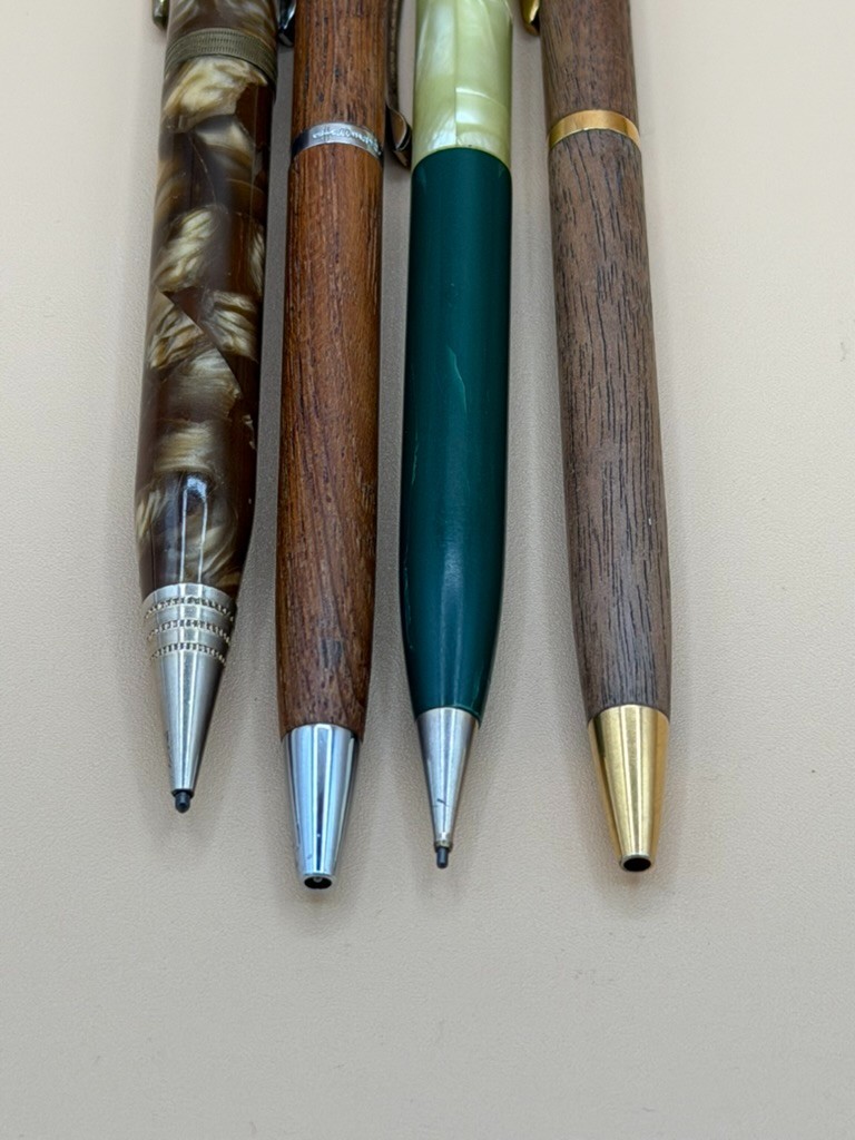 Vintage Sheaffer Hallmark Wood Mechanical Pencil Pen Lot 4