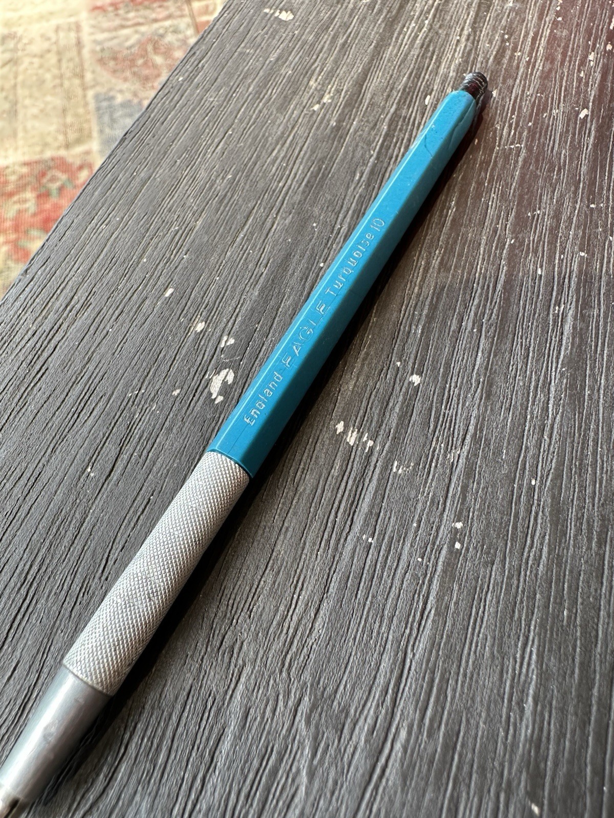 Vintage Eagle Turquoise 10 Mechanical Pencil made in England.-used-