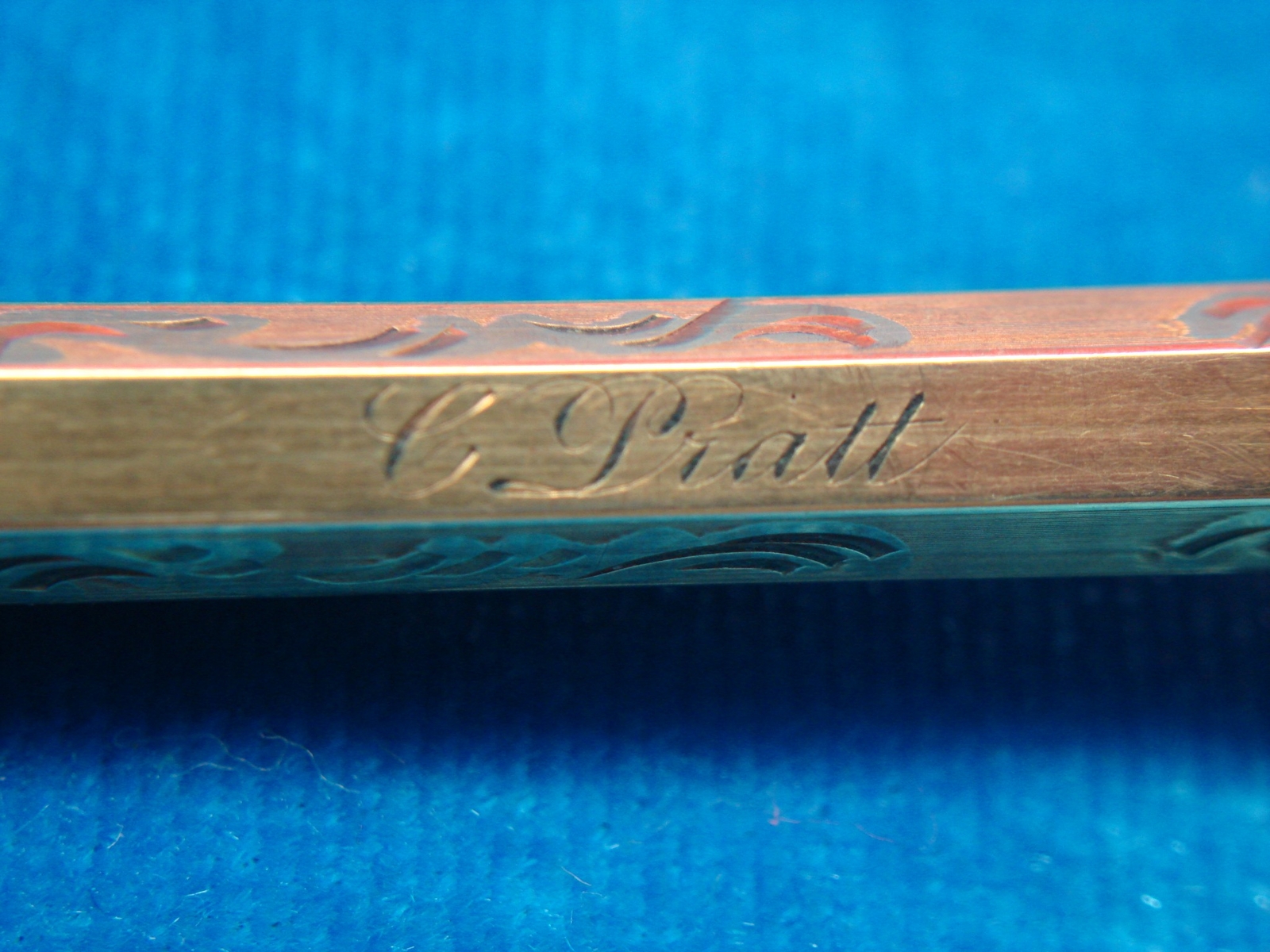 ANTIQUE MECHANICAL PENCIL WITH CITRINE GLASS TOP – GOLD FILLED – NICE CONDITION