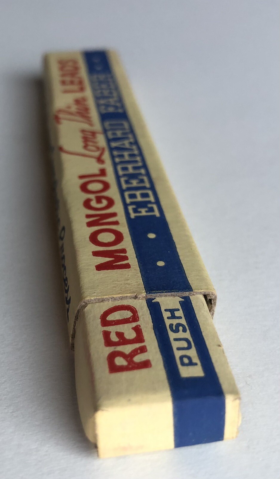 Vintage EBERHARD FABER Mongol RED Mechanical Pencil Lead 1.18mm 4″ NOS 6pk USA