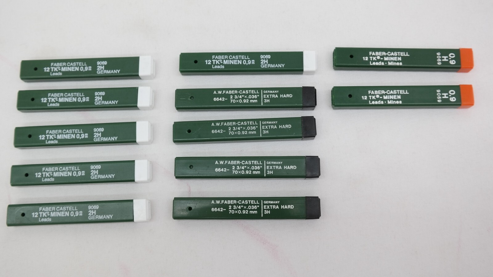 Vintage A. W. Faber Castell Mechanical Pencil Leads Mixed Lot of 12 Cases T5