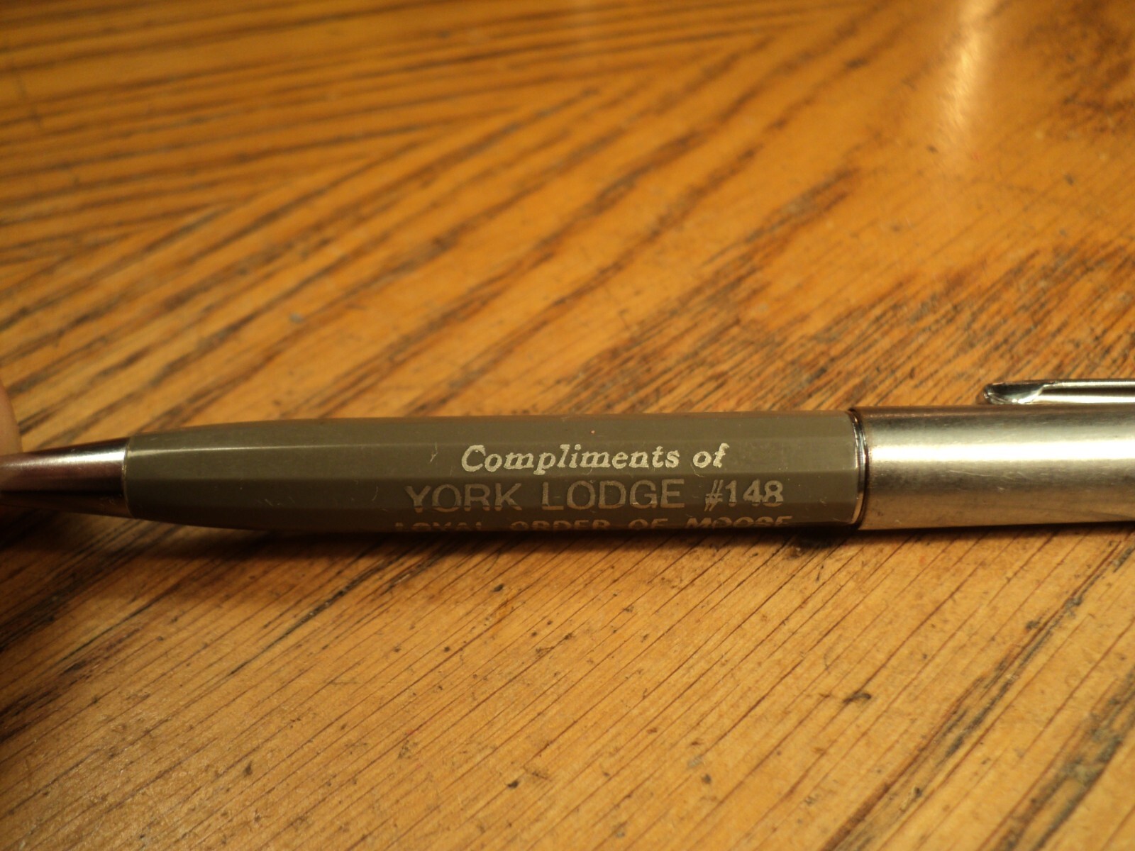 Vintage Mechanical Pencil & Pen Moose York Lodge #148 5-3/16″ Long Unbranded