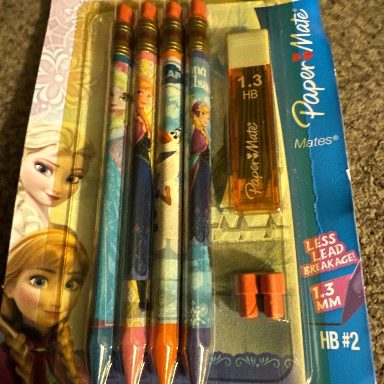 Paper Mate Disney Frozen Mechanical Pencil 4 Pack HB 1.3 MM