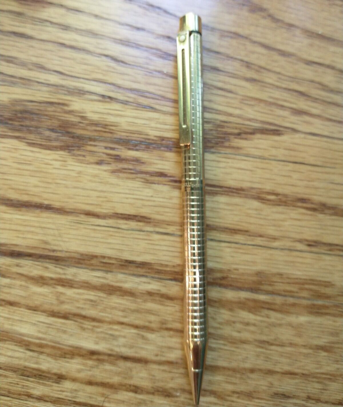 Vintage Sheaffer Gold Electroplated Mechanical Pencil White Dot Clip USA works