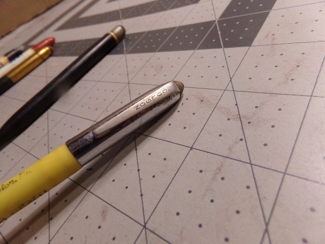 5 Vintage Advertising Mechanical Pencils. 2 Colson, 3 Redipoint.