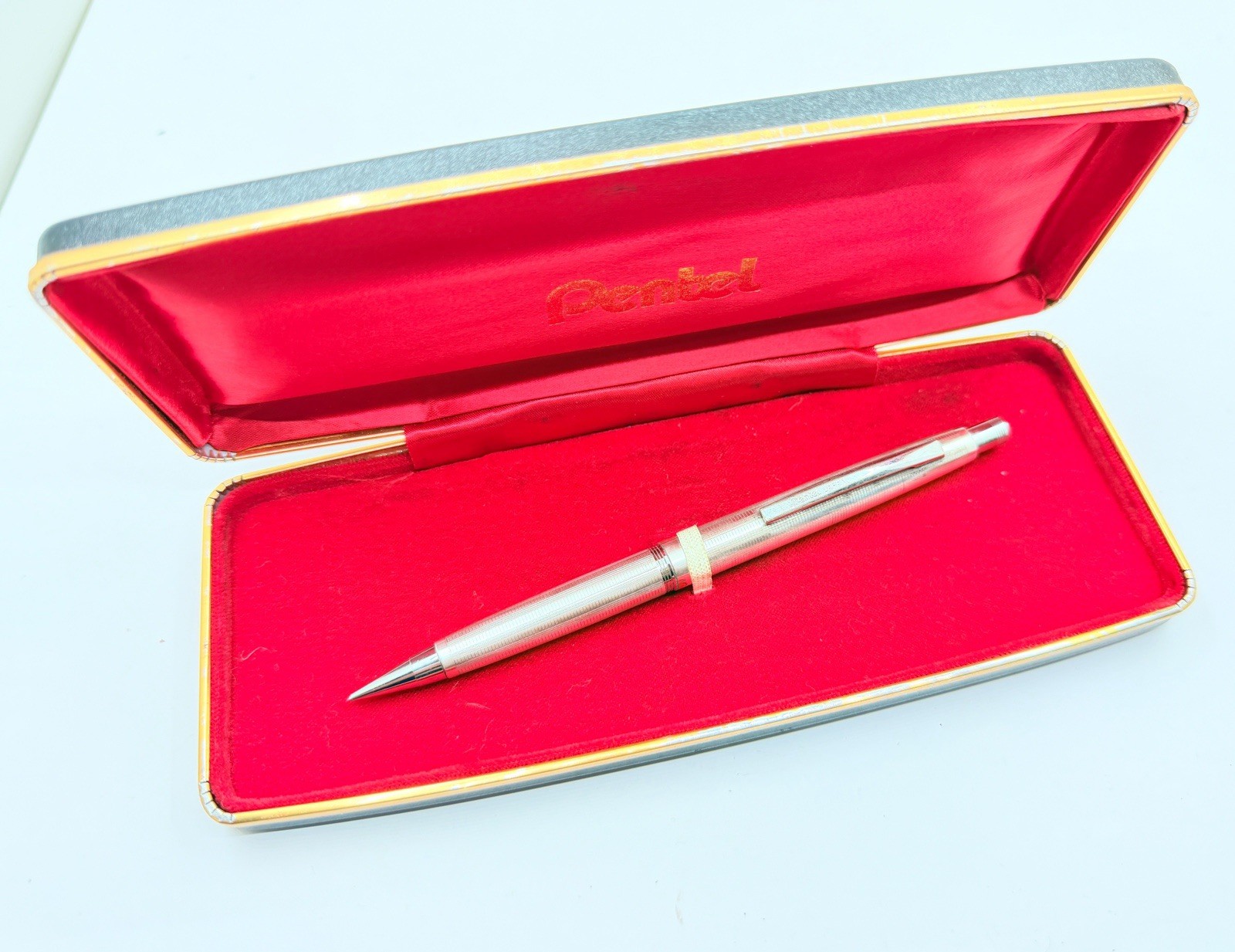 Pentel Scepter Silver Plated Mechanical Pencil 0.5mm Box Functional
